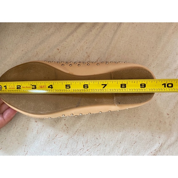 Beige Studded Loafers - Picture 3 of 3